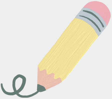 Dessin d'un crayon qui rédige des textes