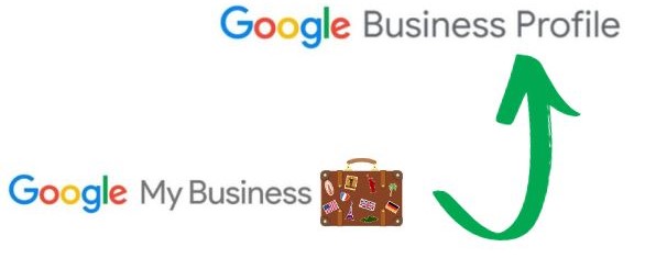 Google My Business (avec une valise) devient Google Business profile