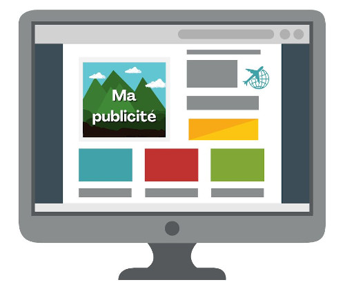 Un site internet avec une publicité du réseau Display